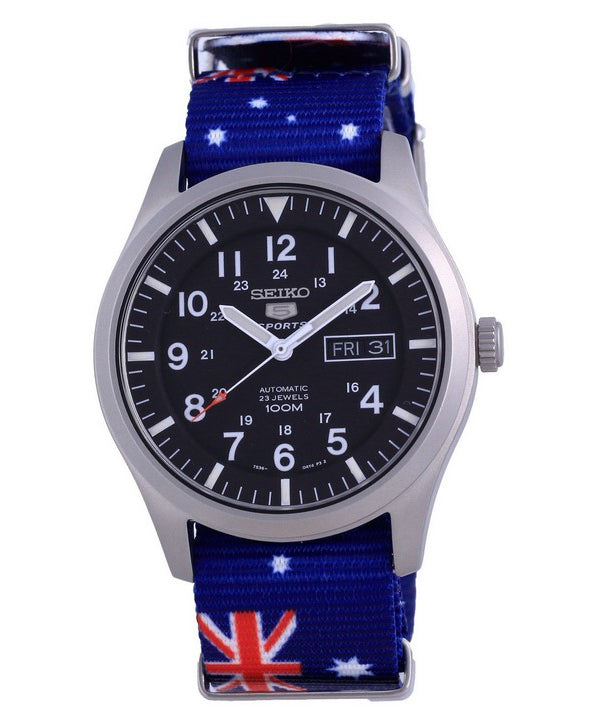 Seiko 5 Sports Automatic Polyester SNZG15K1-var-NATO30 100M Reloj para hombre