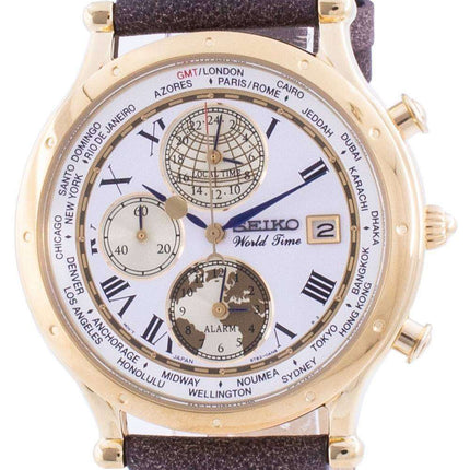 Seiko 30th Anniversary Age Of Discovery World Time SPL060 SPL060P1 SPL060P Reloj de hombre de edición limitada con cronógrafo de