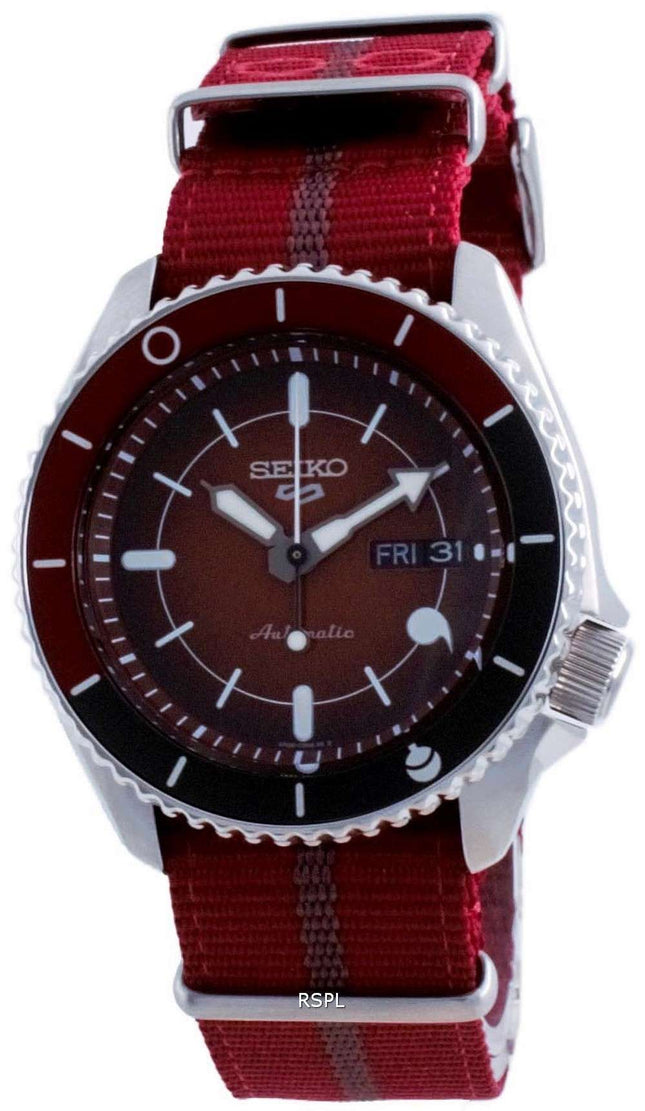 Seiko 5 Sports Sarada Uchiha Limited Edition Automatic SRPF67 SRPF67K1 SRPF67K 100M Reloj para hombre