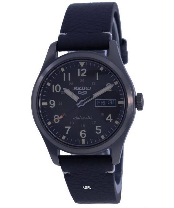 Reloj Seiko 5 Sports Field Collection reacondicionado con esfera marrón y correa de piel, automático, SRPG41 SRPG41K1 SRPG41K, 100 m, para hombre
