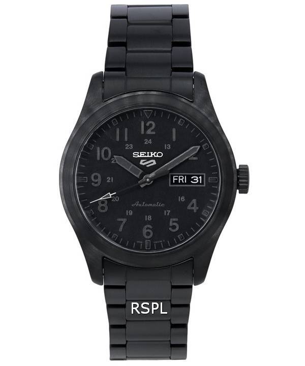 Seiko 5 Sports Stealth Esfera negra Automático SRPJ09 SRPJ09K1 SRPJ09K 100M Reloj para hombre