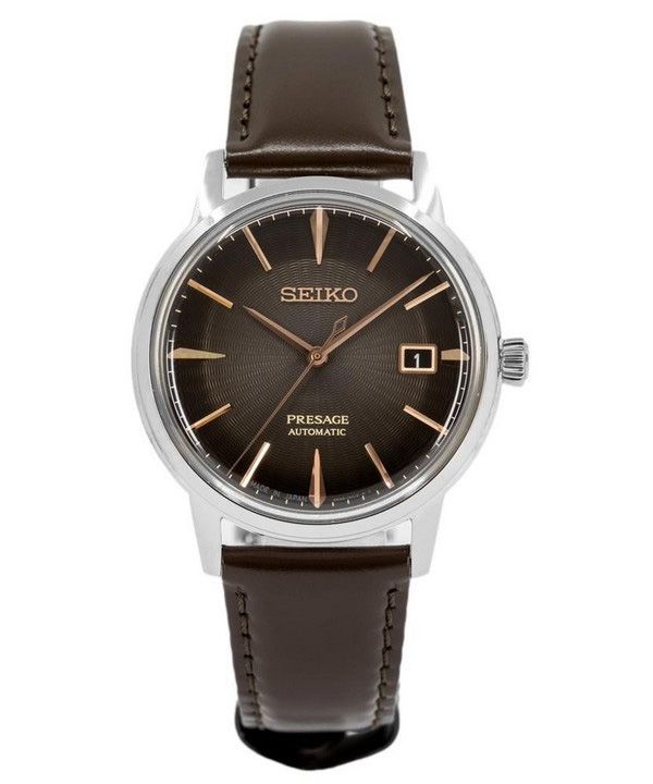 Reloj Seiko Presage Cocktail Time The Irish Coffee con esfera de carbón automático SRPJ17J1 para hombre