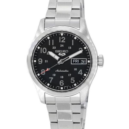 Reloj Seiko 5 Sports In The Metal Midfield con esfera negra automático SRPJ81K1 100M para hombre