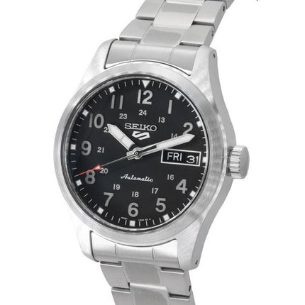 Reloj Seiko 5 Sports In The Metal Midfield con esfera negra automático SRPJ81K1 100M para hombre