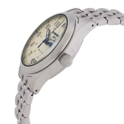 Reloj para hombre Seiko 5 Sports Laurel 110th Anniversary Edición limitada con esfera beige automático SRPK41K1 100M con correa