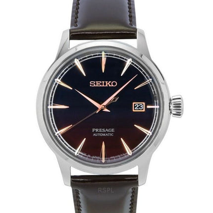 Reloj automático Seiko Presage Cocktail Time Purple Sunset Star Bar de edición limitada con esfera multicolor SRPK75J1 para homb