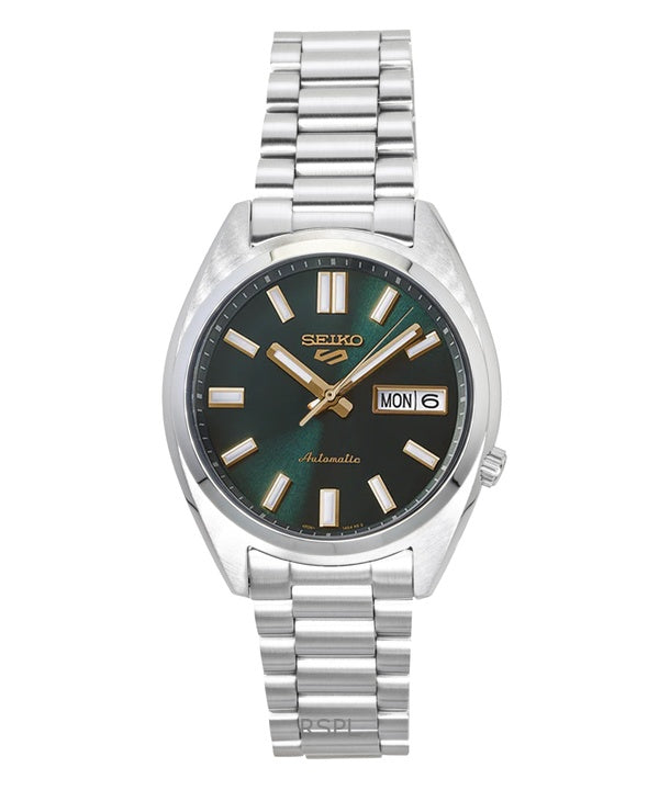 Reloj Seiko 5 Sports SNXS automático de acero inoxidable con esfera verde SRPL57K1 100M para hombre