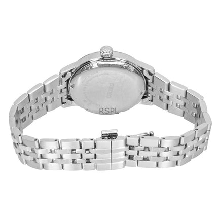 Reloj Seiko Presage Cocktail con detalles de diamantes, acero inoxidable, esfera verde menta, automático, SRPL63J1 para mujer