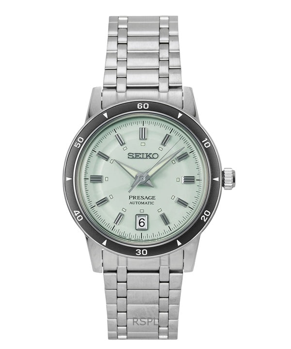 Reloj Seiko Presage Style 60's de acero inoxidable con esfera verde menta automático SRPL71J1 para hombre