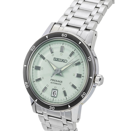 Reloj Seiko Presage Style 60's de acero inoxidable con esfera verde menta automático SRPL71J1 para hombre
