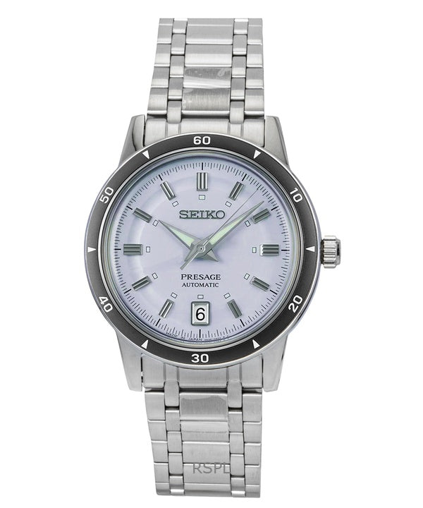 Reloj Seiko Presage Style 60's de acero inoxidable con esfera violeta claro, automático, SRPL73J1 para hombre