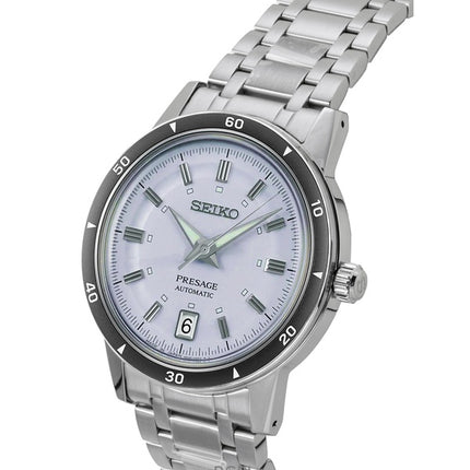 Reloj Seiko Presage Style 60's de acero inoxidable con esfera violeta claro, automático, SRPL73J1 para hombre