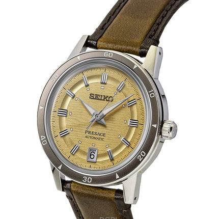 Reloj Seiko Presage Style 60's de acero inoxidable con esfera dorada y automático SRPL75J1 para hombre