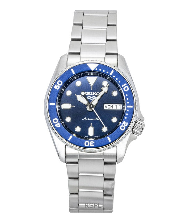 Reloj Seiko 5 Sports SKX Street Denim de acero inoxidable con esfera azul, automático SRPL77K1, resistente al agua hasta 100 m para hombre