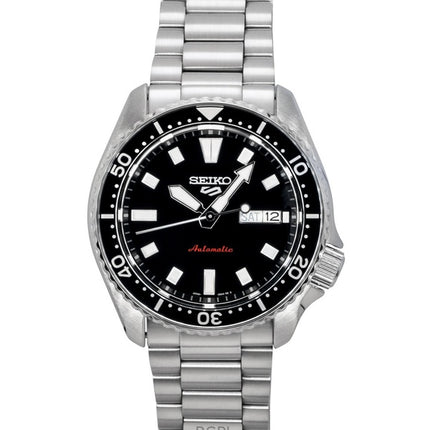 Reloj Seiko 5 Sports SKX Redux de acero inoxidable con esfera negra, automático SRPL85K1, resistente al agua hasta 100 m para hombre