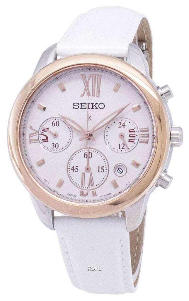 Reloj Seiko Lukia Cronógrafo de Cuarzo SRWZ84 SRWZ84P1 SRWZ84P para Mujer Reacondicionado