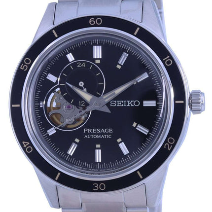 Reloj para hombre Seiko Presage Style 60&#39,s Open Heart Black Dial automÃ¡tico SSA425 SSA425J1 SSA425J