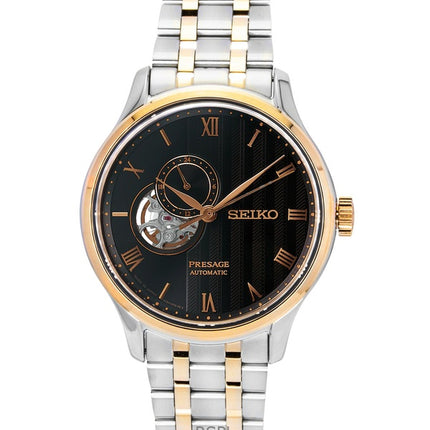 Reloj Seiko Presage Japanese Garden automático de acero inoxidable en dos tonos con esfera marrón SSA466J1 para hombre
