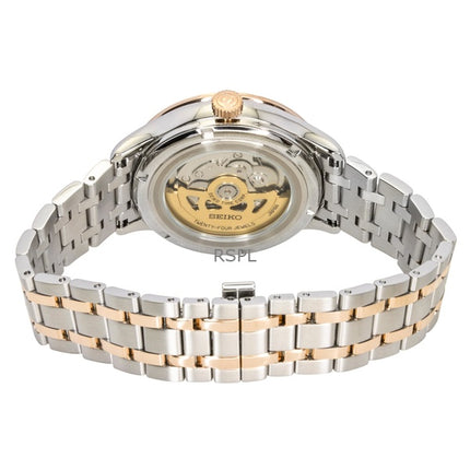 Reloj Seiko Presage Japanese Garden automático de acero inoxidable en dos tonos con esfera marrón SSA466J1 para hombre