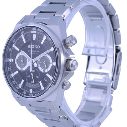 Seiko Neo Sports Chronograph Black Dial Quartz SSB397 SSB397P1 SSB397P 100M Reloj para hombre