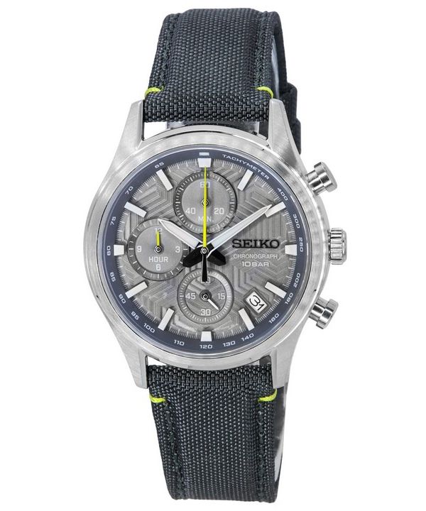Seiko Conceptual Cronógrafo Correa de nailon Esfera gris Cuarzo SSB423P1 100M Reloj para hombre