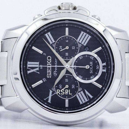 Reloj Seiko cronógrafo Premier Solar SSC597 SSC597P1 SSC597P de los hombres