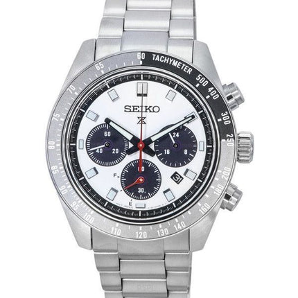 Reloj Seiko Prospex Speedtimer Go Large Cronógrafo Esfera plateada Solar SSC911P1 100M Reloj para hombre