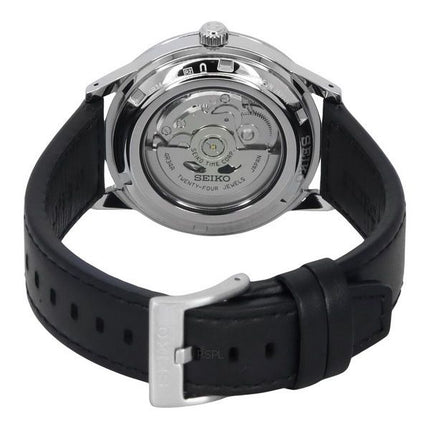 Reloj Seiko Presage Style60's GMT con correa de piel de becerro y esfera gris automático SSK011J1 para hombre