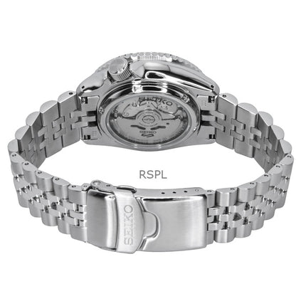 Reloj Seiko 5 Sports SKX GMT automático de acero inoxidable con esfera verde SSK035K1 100M para hombre