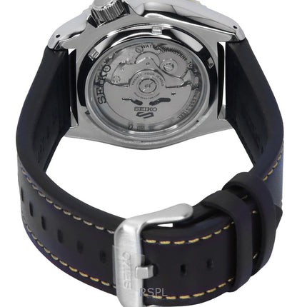 Reloj Seiko 5 Sports SKX GMT automático con correa de cuero y esfera marrón SSK036K1 100M para hombre