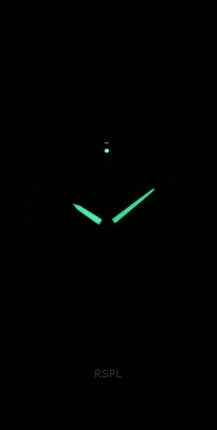 Reloj Seiko analógico de acero inoxidable con esfera negra y cuarzo SUR535P1 100M para hombre