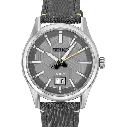 Reloj Seiko Conceptual para hombre, correa de nailon, esfera gris, cuarzo, SUR543P1, 100 m.