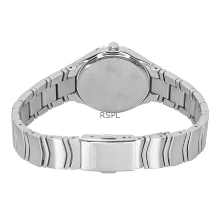 Reloj Seiko Conceptual de acero inoxidable con esfera blanca de cuarzo SUR615P1 para mujer