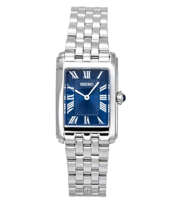 Reloj Seiko Conceptual SWR085P1 para mujer, de acero inoxidable, esfera azul y movimiento de cuarzo.