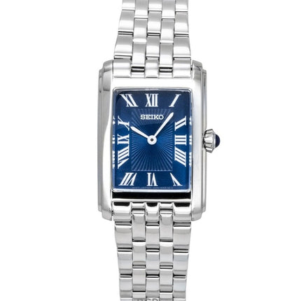 Reloj Seiko Conceptual SWR085P1 para mujer, de acero inoxidable, esfera azul y movimiento de cuarzo.