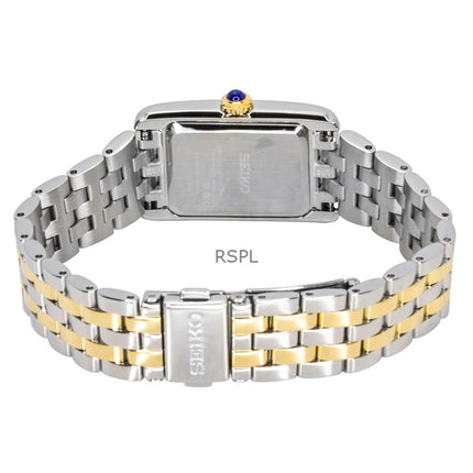 Reloj Seiko de cuarzo con esfera plateada y acero inoxidable de dos tonos SWR087P1 para mujer