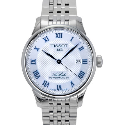 Reloj automático para hombre Tissot Le Locle Powermatic 80 20th Anniversary de acero inoxidable y esfera plateada T006.407.11.03
