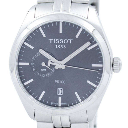 Tissot T-Classic PR 100 Dual Time cuarzo T101.452.11.061.00 T1014521106100 Watch de Men