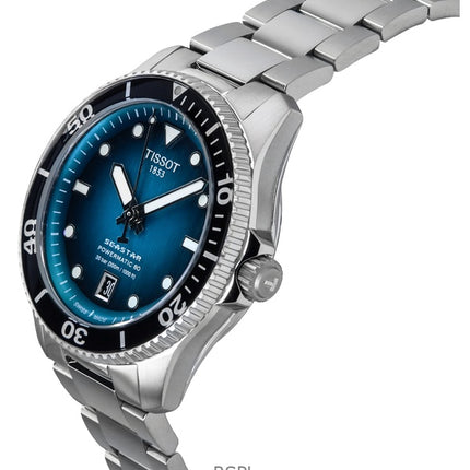 Reloj automático para hombre Tissot Seastar 1000 Powermatic 80 con esfera turquesa T120.807.11.091.00 300M