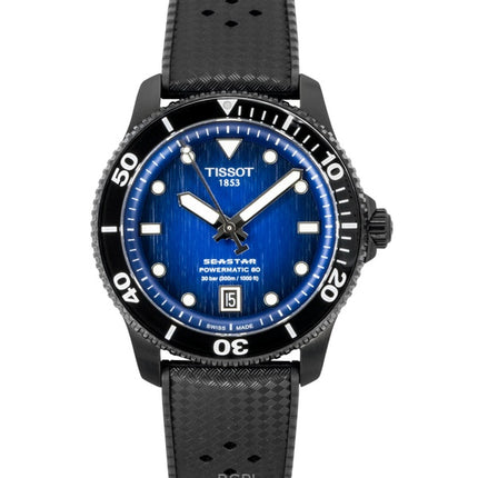 Tissot Seastar 1000 - Reloj automático de buceo con correa sintética y esfera azul T120.807.37.041.00, 300 m, para hombre