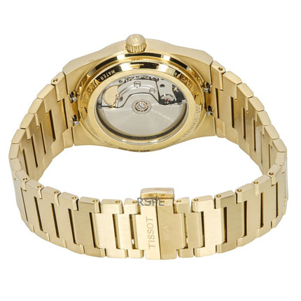 Reloj Tissot PRX Powermatic 80 automático de acero inoxidable dorado con esfera color champán T137.207.33.021.00 100M para mujer