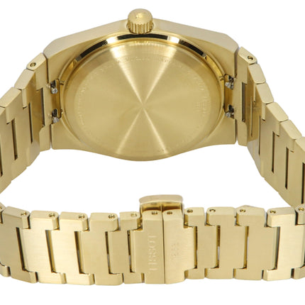Reloj Tissot PRX de acero inoxidable dorado con esfera color champán, cuarzo suizo T137.210.33.021.00, 100 m, para mujer