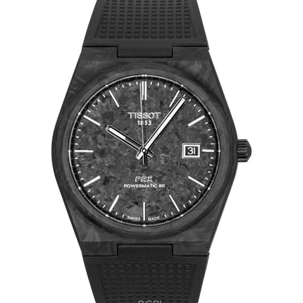 Reloj Tissot PRX Carbon Synthetic Strap Black Dial Automático T137.907.97.201.00 100M para hombre