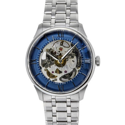 Reloj Tissot Chemin Des Tourelles automático de acero inoxidable con esfera esqueletizada azul T139.836.11.048.00 para hombre
