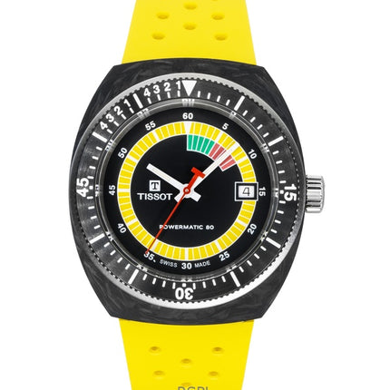 Reloj Tissot Sideral S para hombre, automático, correa sintética, esfera negra, T145.407.97.057.00, 300 m
