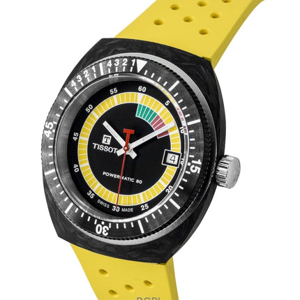 Reloj Tissot Sideral S para hombre, automático, correa sintética, esfera negra, T145.407.97.057.00, 300 m