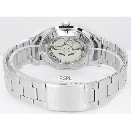 Reloj Seiko 5 automático SNKP21J1 de acero inoxidable con esfera árabe negra para hombre, reacondicionado