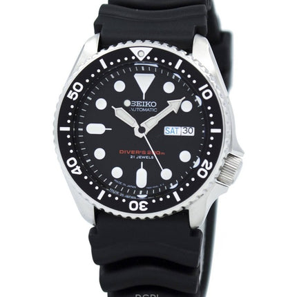 Reloj de buceo automático Seiko SKX007J1 200M para hombre, esfera negra, reacondicionado