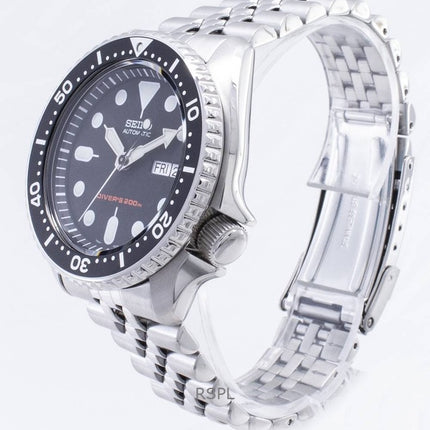 Reloj Seiko automático de buceo SKX007K2 con esfera negra reacondicionado para hombre