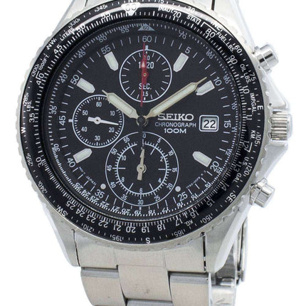Reacondicionado Seiko Chronograph SND253 SND253P1 SND253P Flightmaster Pilot Quartz Men Watch